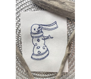 Stickdatei - Schneemann Alphabet Buchstabe F